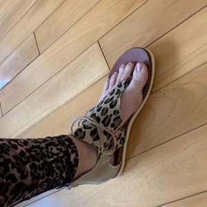 Trendy cheetah print sandals